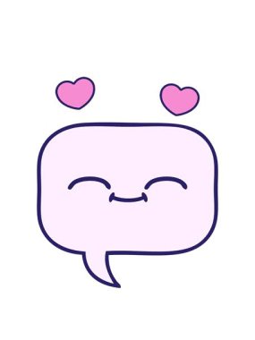 dönen kalpler konuşma kabarcığı çizgi film elementinin animasyonu