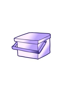 Çizgi film küvetinin saplı yatay titreşimli animasyonu