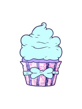 Çizgi film fantezi kekinin efekt animasyonunu renklendir