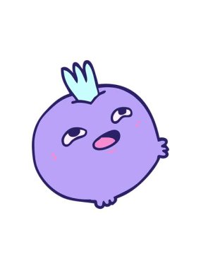 Dikkat çekici çizgi film karikatür karalama mutlu kök sebze animasyonu