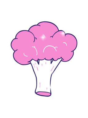 Çizgi film karalama brokolisinin ışıltı etkisi