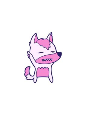 Fox çizgi film tasarımının bölünme etkisi animasyonu