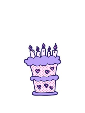 Çizgi roman tarzı doğum günü pastasının animasyonunu genişletiyorum.