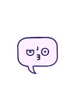 Konuşma Baloncuğu Tebeşir Çiziminin yatay titreşimli animasyonu