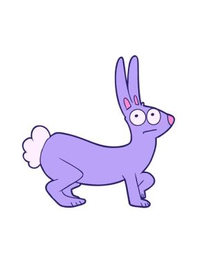 Çizgi film tavşanı hareketli animasyon