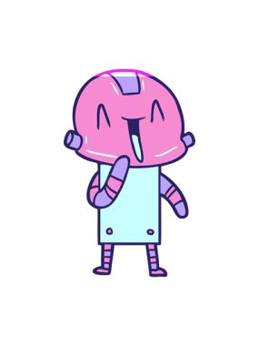 Basit robot çizgi filminin animasyonunu çalıştır.