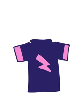 Şimşekli karikatür tişörtü hareketli animasyonu