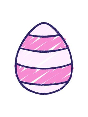 Paskalya Yumurta Tebeşiri Çiziminin dönen hareketli animasyonu