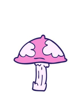 Çizgi film karalamalarının animasyonunu genişletiyorum zehirli zehirli mantar dışkısı