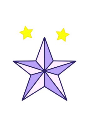 dönen yıldızlar neon ikonik dövme şeklindeki yıldız karalamalarının animasyonu