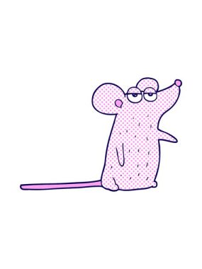 çizgi film faresinin neon ışık efekti canlandırması