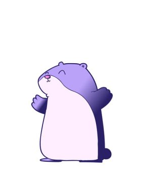 Tatlı porsuğun animasyonunu büyütüyorum.