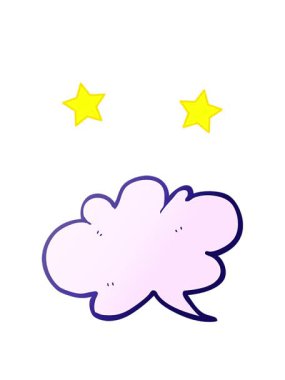 dönen yıldızlar serbest çizim bulutu konuşma baloncuğunun animasyonu