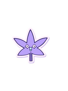 Marihuana yaprağının yatay titreşimli animasyonu