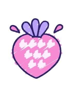 Çilek Tebeşiri Çiziminin dönen hareket animasyonu