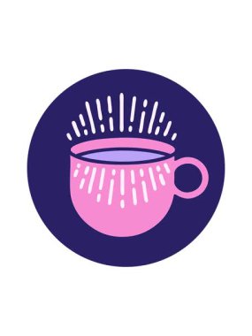 Dikkat çekici ikonik dövme görüntüsü kahve fincanı görüntüsü.