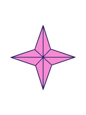 Dövmenin hareketli animasyonu geleneksel bir yıldız stilinde