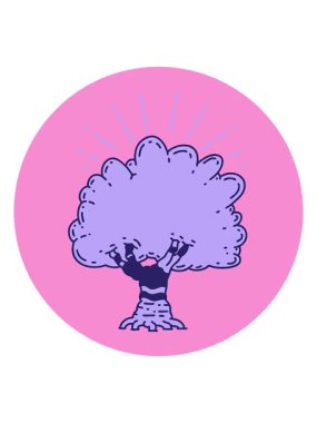 Dövme stili ağaç simgesinin hareketli animasyonu