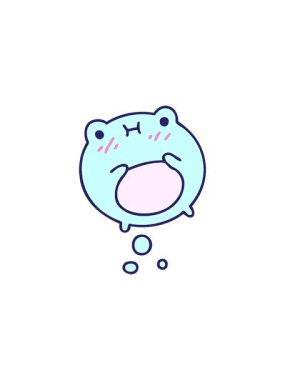 Şirin bir kurbağa çizgi filminin gösterişli satış animasyonu