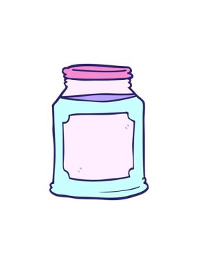 Kavanozdaki karikatür karalama mumunun hareketli animasyonu