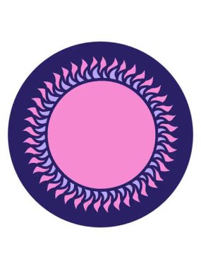 Klasik dövme stili güneşin pixelize etkisi