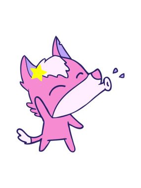 Parlayan yıldızlar, tilki karalama karakterinin animasyonunu etkiler.