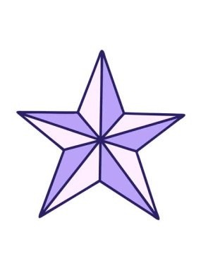 Neon ikonik dövme şeklindeki yıldız karalamalarının titreşimli animasyonu