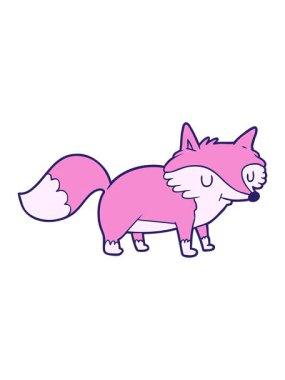 Tatlı tilki çizgi filminin animasyonunu salla ve durdur