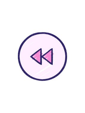 Geri Sarma Sembol Tebeşiri Çiziminin radyoaktif parlak animasyonu