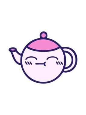 Bir çaydanlığın karikatürünün efekt canlandırması