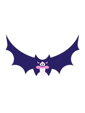 Ürkütücü bir Cadılar Bayramı yarasasının hareketli animasyonu