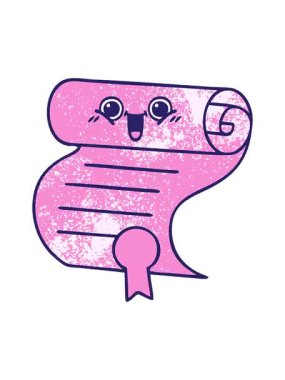 Bir kontratın retro grunge doku çizgi filminde dikkat çekici animasyon