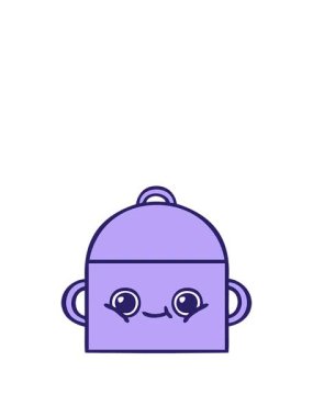 Tatlı bir yemek tenceresi çizgi filminin animasyonunu sergiliyor.