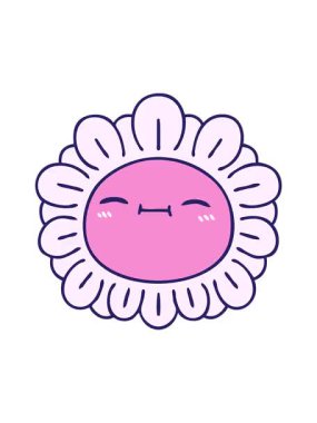 karikatür çiçek tasarımının pixelize etkisi canlandırması