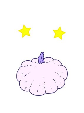 dönen yıldızlar çizgi film balkabağı tasarımının animasyonu