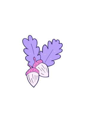 Çizgi film meşe palamutlarının yanıp sönen radyal çizgileri