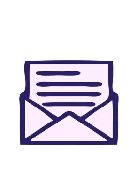 sevimli bir mektup ve zarf tasarımının hareketli animasyonu