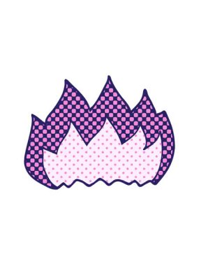 Çizgi film animasyonunun pixelize etkisi sıcak alevler