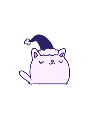 Kawaii kedi çizgi filminin el yapımı satış animasyonu.