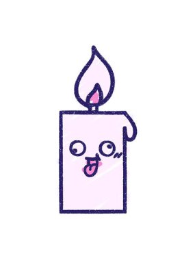 Candle 'ın canlandırmasını tebeşirle çizip duraklat