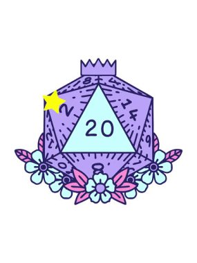 Parıldayan yıldızlar doğal 20 zar atışının animasyonunu etkiler.