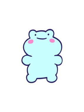 Dikkatle karalanmış komik kurbağa çizgi filminin animasyonunu yakalıyorum.