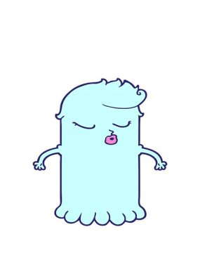 Tatlı hayalet çizgi filminin hareketli animasyonu