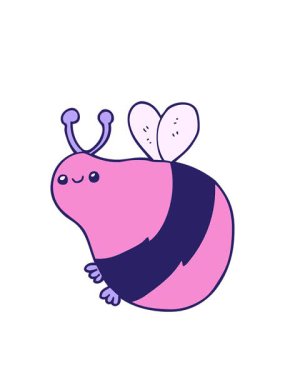 Yanıp sönen çizgiler çizgi film arısının animasyonu