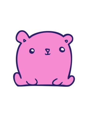 Çizgi film ayı tasarımının hareketli animasyonu