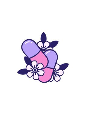 Dövmenin geleneksel hap ve çiçek stilinde yıldız patlaması etkisi