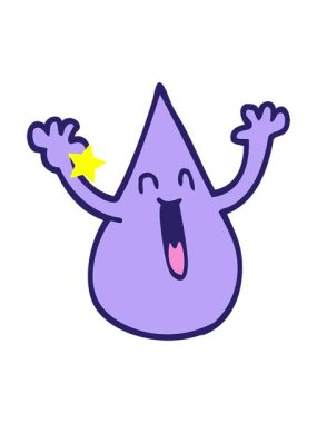 Parıldayan yıldızlar çizgi film karalama yağmur damlasının animasyonunu etkiler.