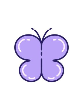 Basit ve sevimli kelebeğin radyoaktif parlak animasyonu