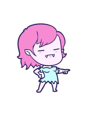 Ölümsüz vampir kız çizgi filminin hareketli animasyonu