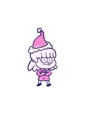 Xmas şapkalı kadının yıldız patlaması etkisi animasyonu